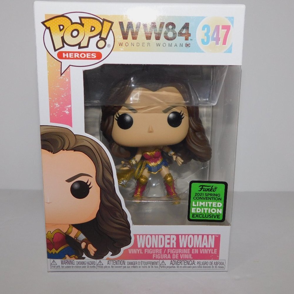 Wonder Woman Figure WW84 Funko Pop DC Heros 347 Ltd Ed 2021 Convention NEW